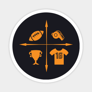 American Football Icons Magnet